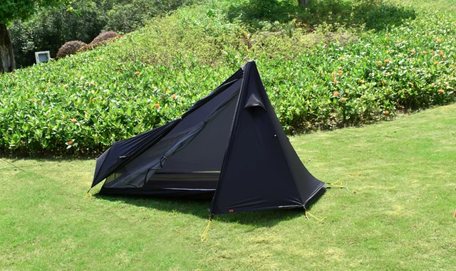 Aricxi hide 1 Outdoor black Ultralight Camping Tent 1 Person 3 Season  Professional 20D Silnylon Rodless