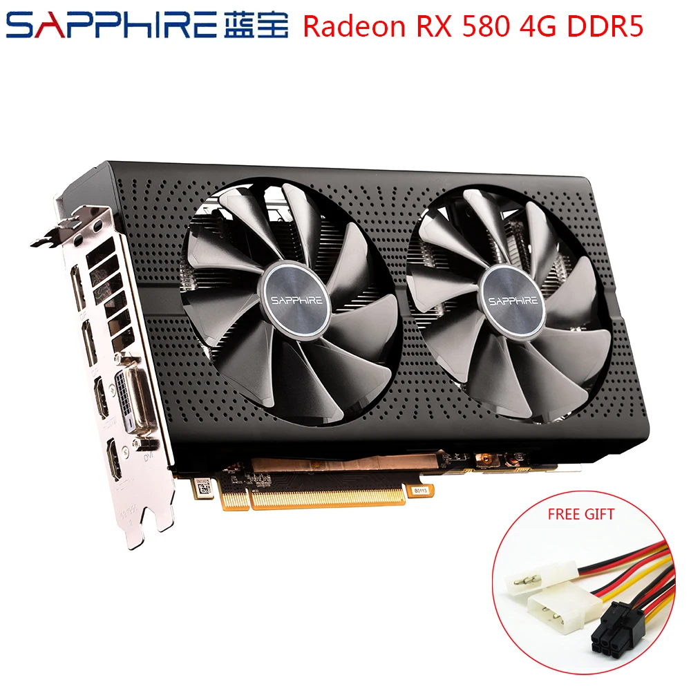  SAPPHIRE AMD Video Card Radeon RX 580 4GB 256bit Gaming PC Graphics Cards GPU RX580 4GB GDDR5 Gamin