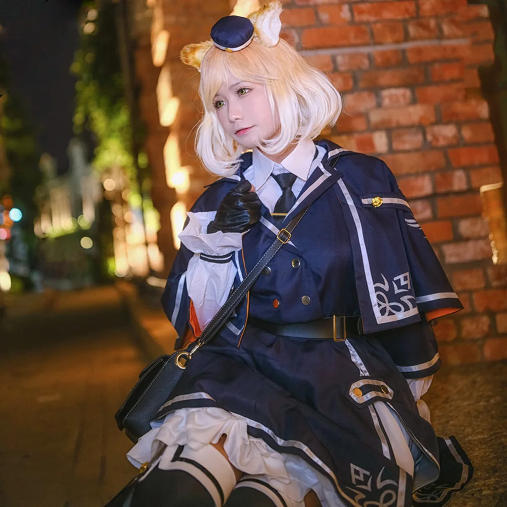 VEVEFHUANG игра Arknights Mousse Frncat Косплей Костюм женский для косплея Hearo Лолита платье Хэллоуин карнавальные вечерние костюмы