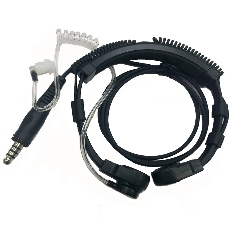 Walkie Talkie Throat Mic, Heavy Duty Microphone, U94 PTT, Neck Radio, Nato Tactical Headset for Baofeng, Kenwood UV-5R TYT