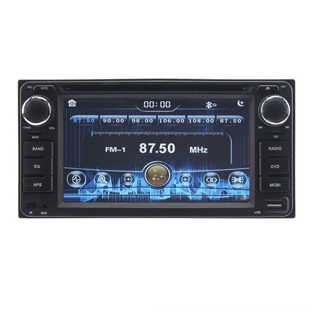 6,2 дюймов Универсальный двойной DIN In-Dash цифровой медиа-dvd Автомобильный дисплей 7 цветов Кнопка Светодиодный свет установка для Toyota