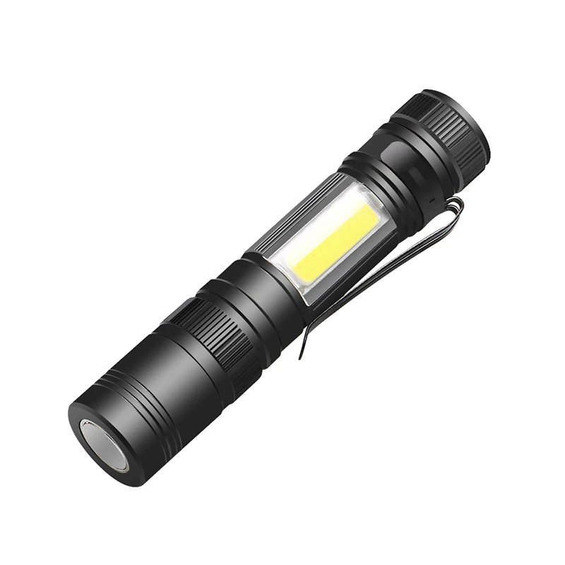 

180 Lumens Screwdriver Flashlight COB Bulb 3-Speed Dimming With Magnet Aluminum Alloy Black Electric Torch For Outdoor Repair Wo