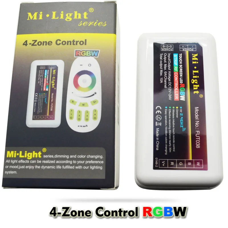 Mi светильник светодиодный контроллер WiFi беспроводной RGBW/RGBWW 2,4G 4-Zone RF сенсорный пульт дистанционного управления для 5050 RGB/RGBWW светодиодные ленты