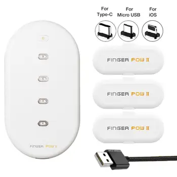 

1100mAh Finger Pow Mini Charging Power Bank Portable Emergency Fast Charging Pack Wireless Magnetic Mobile Power With Magnetic A