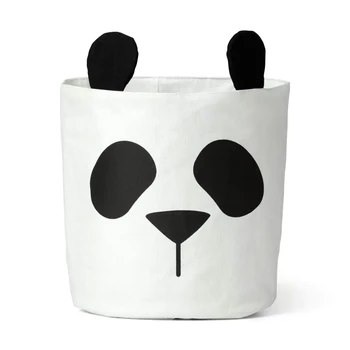 

Panda Storage Bag Basket Baby Kids Toy Clothes Canvas Laundry Basket Storage Bag Can Stand Nappy Bin Home Storage Bucket