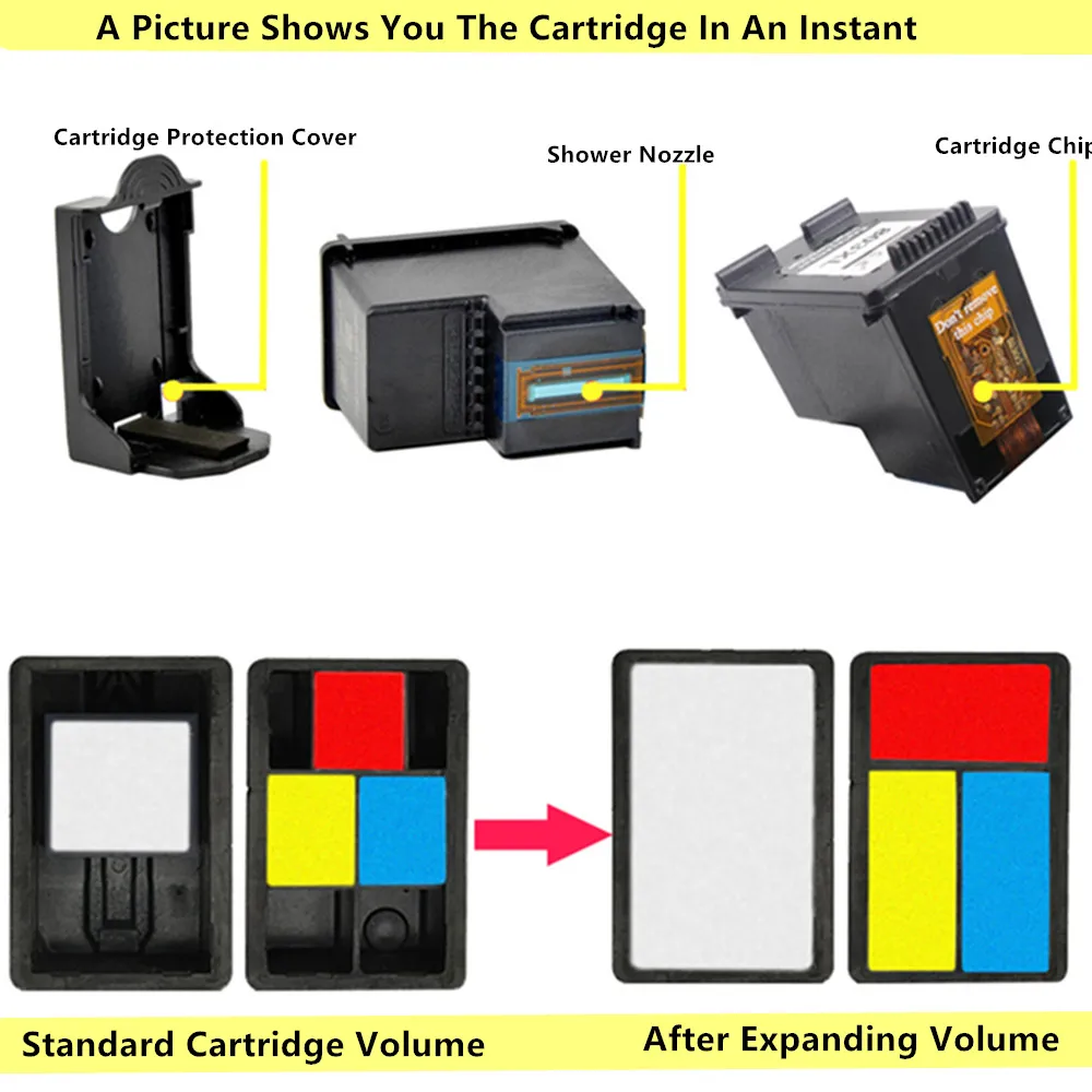 60XL переработанного чернильного картриджа hp 60 XL Deskjet F2480 F2420 F4480 F4580 F4280 D2660 D2530 D2560