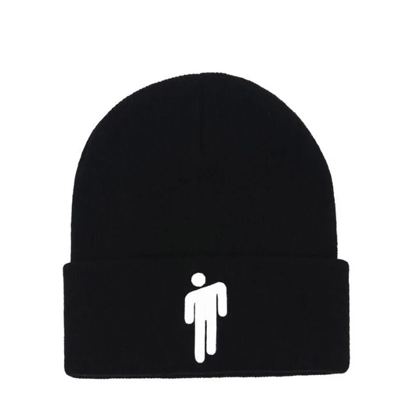 Зимние шапки для женщин Billie Eilish Beanies, вязаные шапки для маленьких мужчин с вышивкой, осенняя шапка для мужчин, женская шапочка в стиле хип-хоп