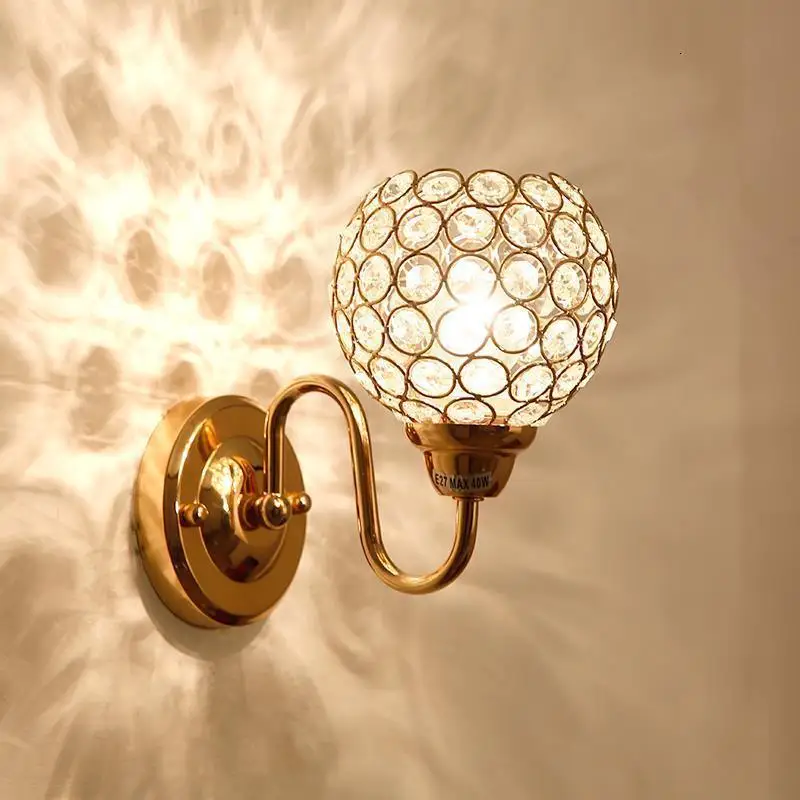 Sconce Arandela Para Parede Coiffeuse Avec Miroir Lamp Crystal Luminaire Wandlamp Bedroom Lampara De Pared Interior Wall Light