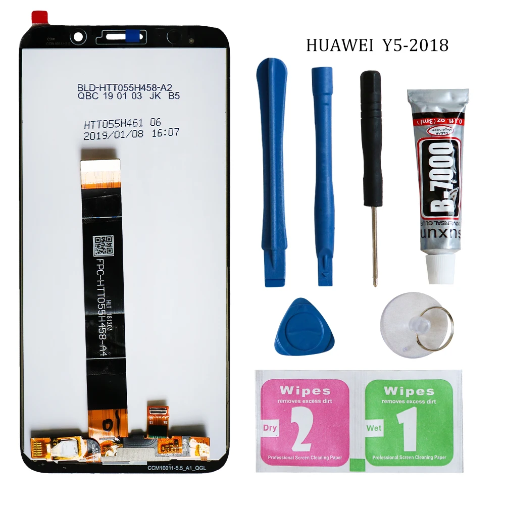 

2018 New 5.45 inch for Huawei Y5 prime 2018 LCD Display Touch Screen Digitizer Assembly For Huawei Y5 Pro 2018 LCD With Frame