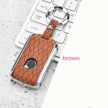 

Key Fob Cover Case Bag Genuine Leather Galvanized Alloy for VOLVO S90 V90 XC90 XC60 XC40 Car styling Accessories