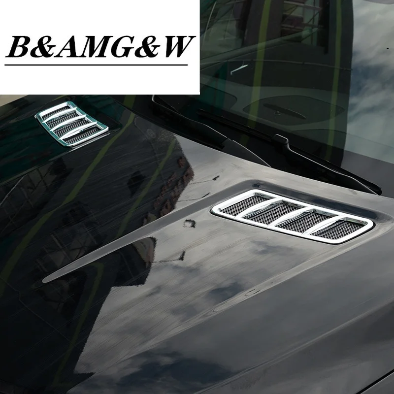 

Car Styling Front Hood Air Vent Outlet Sticker Trim ABS Chrome Cover For Mercedes Benz ML GL GLE W166 Coupe C29 Auto Accessories