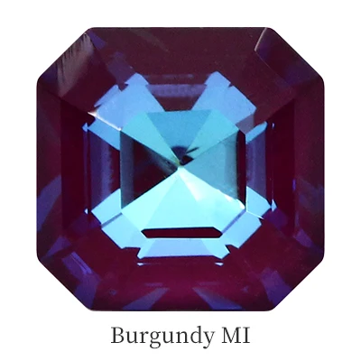 10mm Square Octagon MI Shiny Crystal Loose Rhinestones for Nails Art Clothes Jewelry Making K9 Glass Strass Pointback DIY Beads - Цвет: Burgundy MI