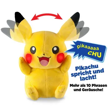 

Pikachu plush can speak utterance pichu cheek shine light cute toys for Children gift Fun soft stuffed quality doll