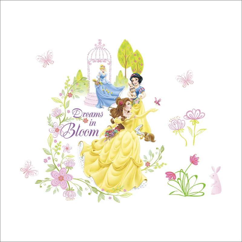 A005-P Disney Белоснежка Принцесса настенные наклейки детские комнаты мультяшное украшение для дома 20*30 см настенные наклейки ПВХ художественная Мураль Сделай Сам обои - Цвет: A005-P