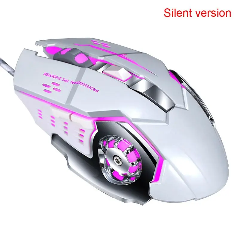 

Mechanical Macro Programming 7 Color Luminous Gaming Mouse 4 Gear DPI Adjustable
