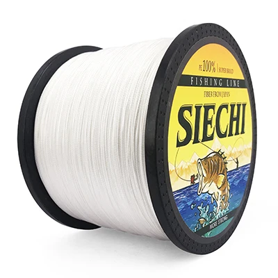 White SIECHI 1000 м 20LB-88LB PE мультифиламентная 8 нитей плетеная леска для океанской рыбалки, супер прочная цветная плетеная леска для ловли карпа - Цвет: White