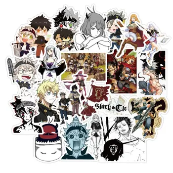

50 Pcs/Set Anime Black Clover Quarter Knights Card Stickers For Laptop Luggage Motorcycle Phone Skateboard Toys Diary Pegatinas