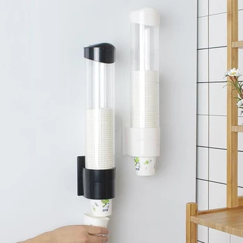 

70Cups Paper Cup Dispenser Plastic Disposable Cups Rack Holder Cup Storage Rack Container Bathroom Fixture Wholesale