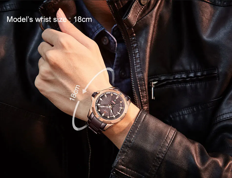 Men’s Watches NAVIFORCE Top Luxury Brand Analog Watch Men Stainless Steel Waterproof Quartz Wristwatch Date Relogio Masculino