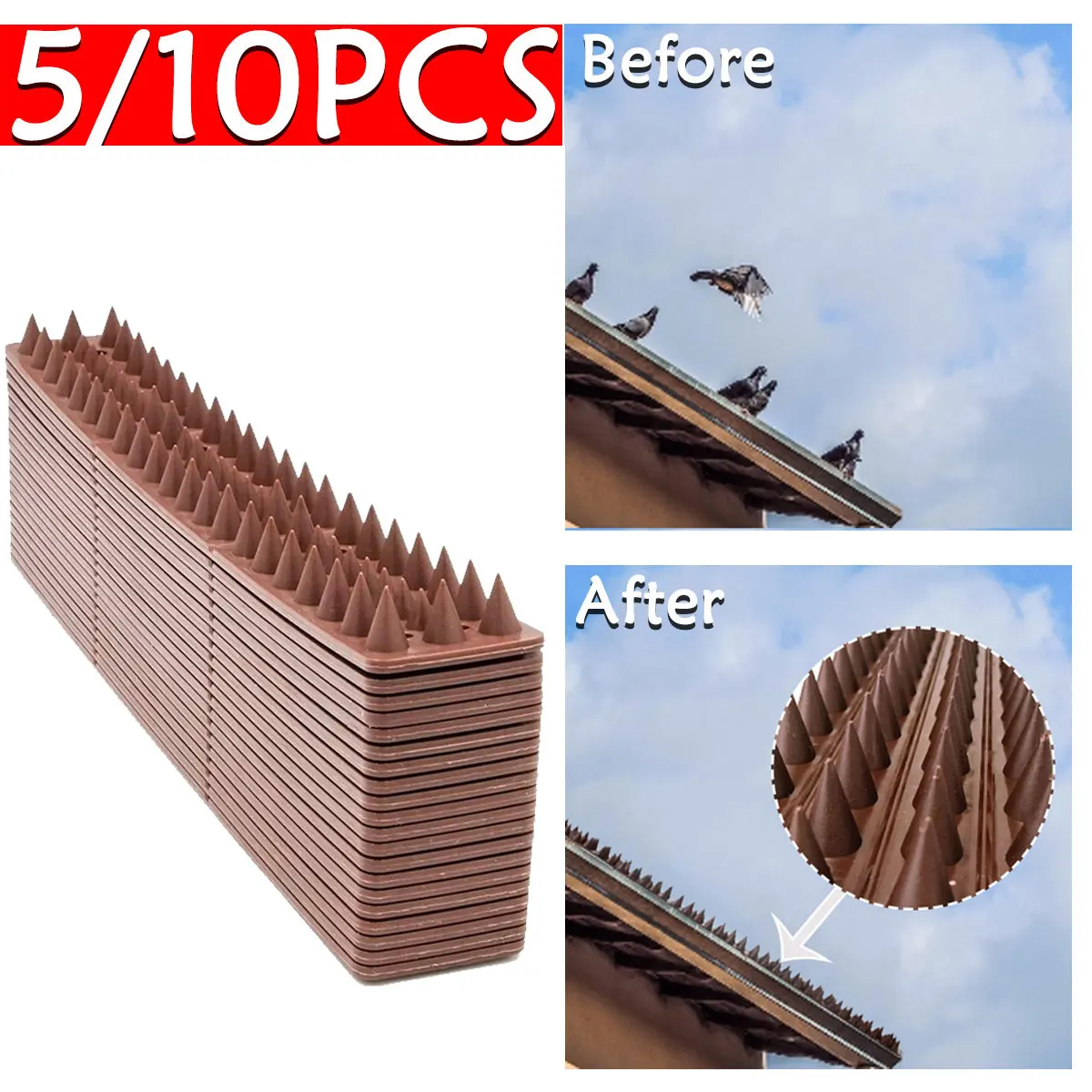 

10pcs Plastic Bird Spike Wall Fence Spikes Yard Bird Spikes for Anti Climbing Security on Wall Window Railing Garden Supplies