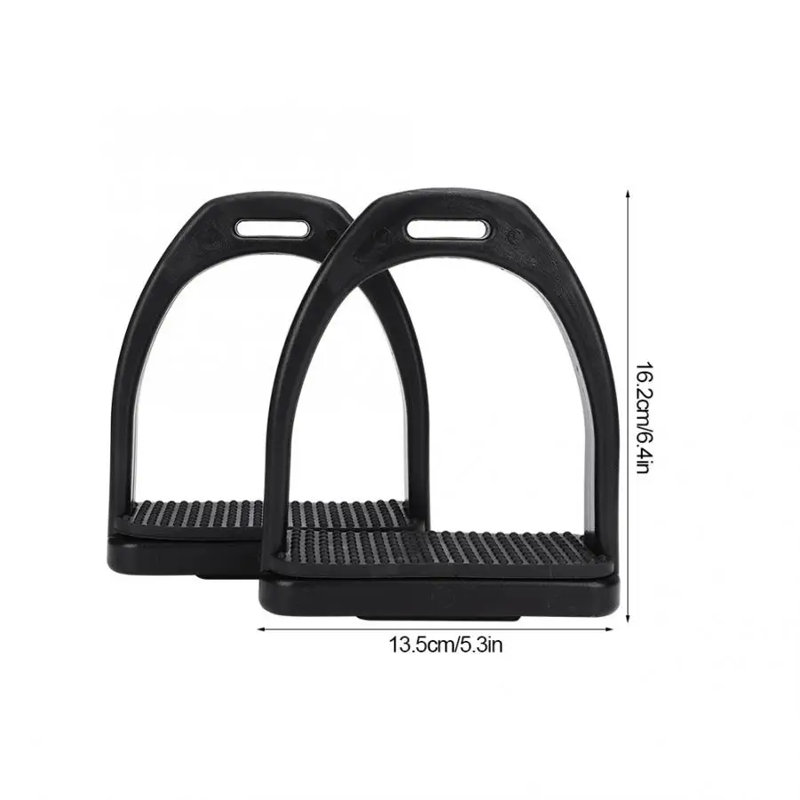 2 Pcs Farm Animal Tools High Strength Plastics Stirrups with Black Non-slip Rubber Pad Horse Tool Accessories farming Products