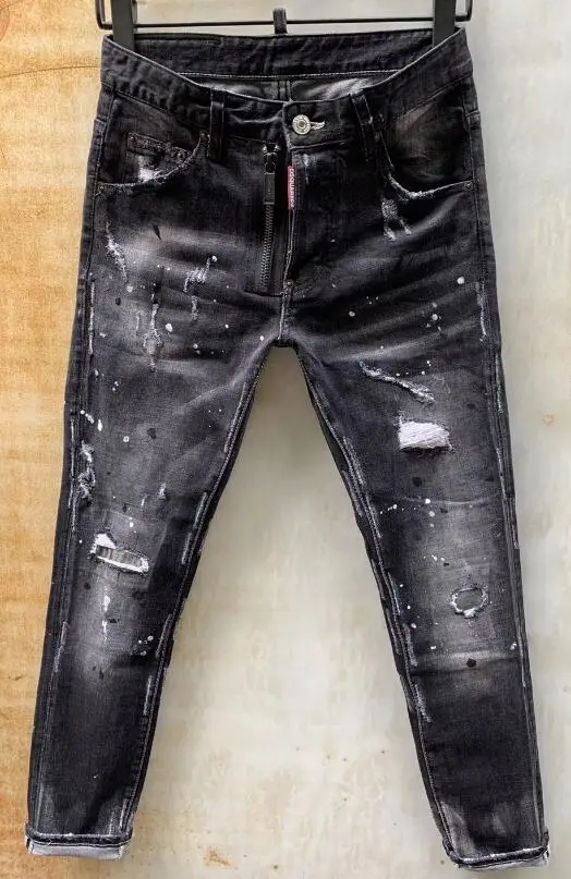 New WOMEN/men ripped jeans DSQ jeans motorcycle jeans jacket men trousers T 959