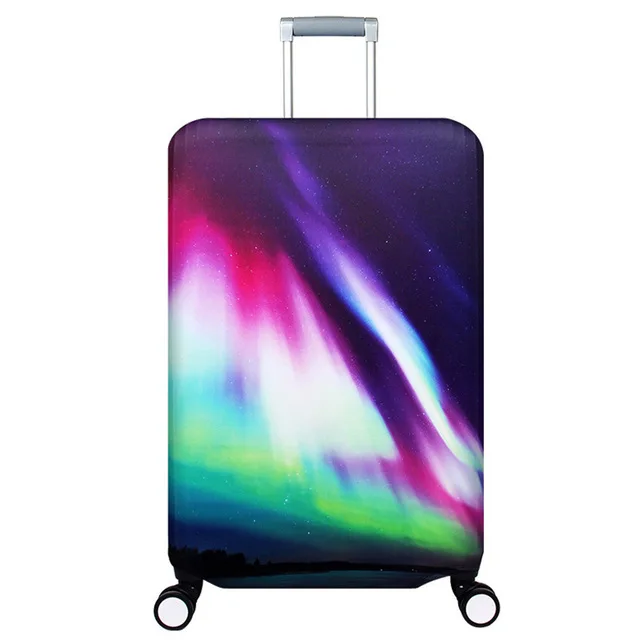 World Map Travel Luggage Suitcase Protective Cover for Trunk Trolley Baggage Case Apply To 18''-32'' Suitcase Cover Elastic - Color: as pictures