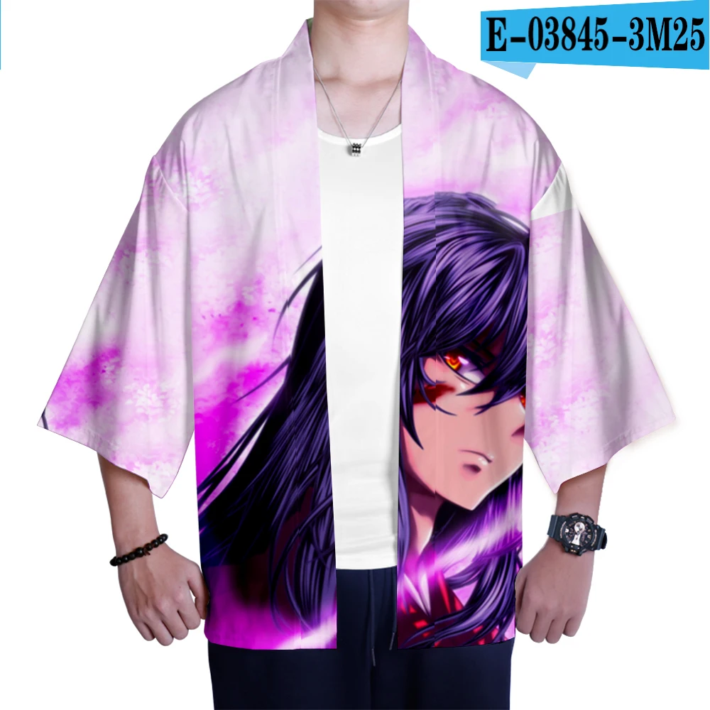 Японское кимоно Inuyasha, Мужская одежда, женское кимоно с 3D рисунком, традиционная одежда, повседневная одежда для мальчиков и девочек, аниме, парные Популярные топы, новинка - Цвет: As Shown