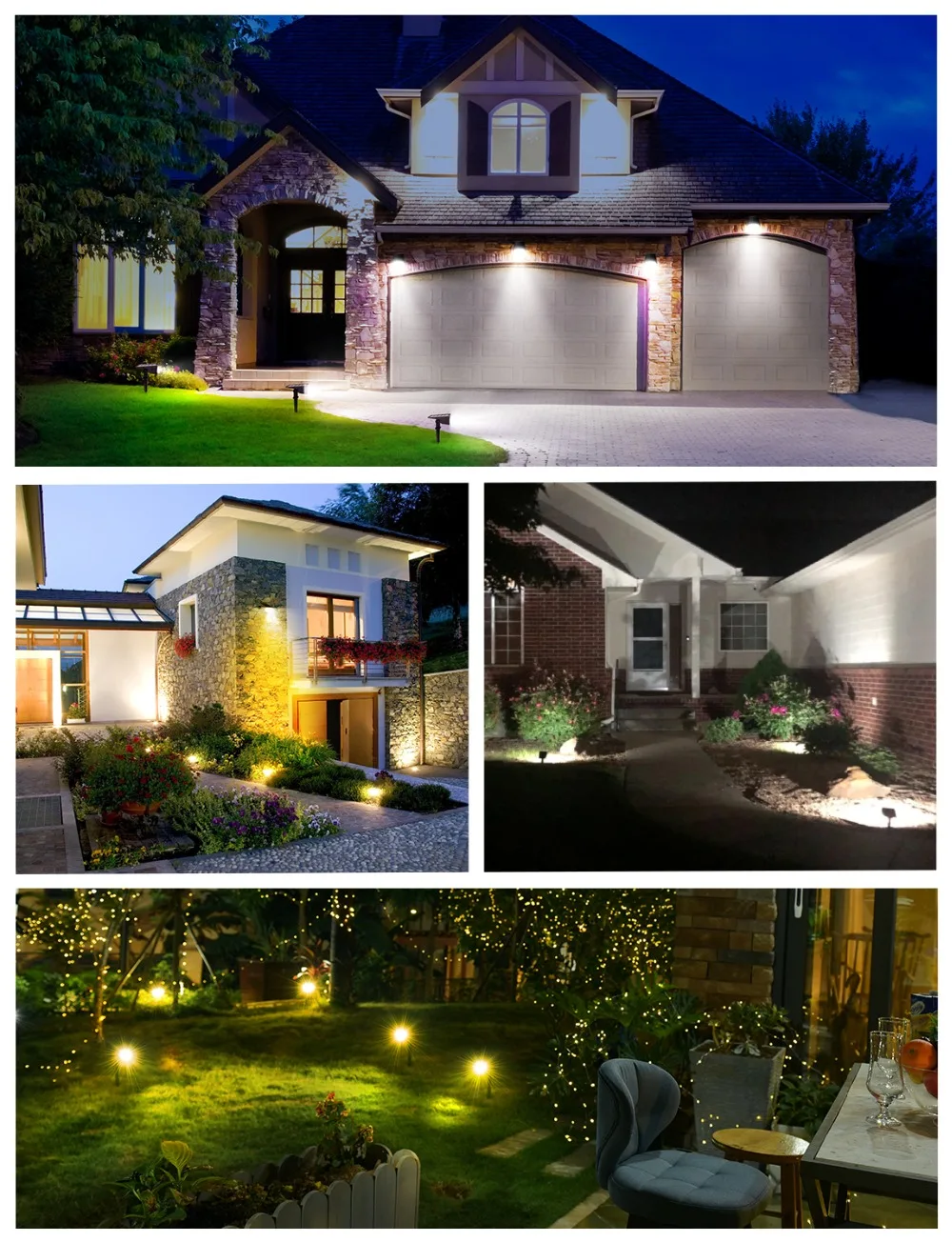 2 Pack Litom Solar Lawn Lamp 4 Lighting Mode Solar Landscape Spotlights Warm Light Cool Light Adjustable For Outdoor Garden Yard PK Mpow CD190 (6)