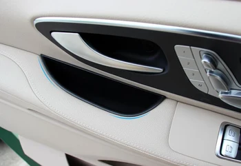 

For Mercedes-Benz V-Class 2014 2015 2016 2017 2018 Black Interior Front Door Storage Box Container Holder Car Accessories 2PCS