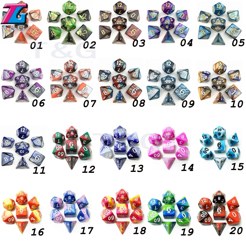 20 цветов микс DND игрушки для взрослых детей пластиковые кубики специальный