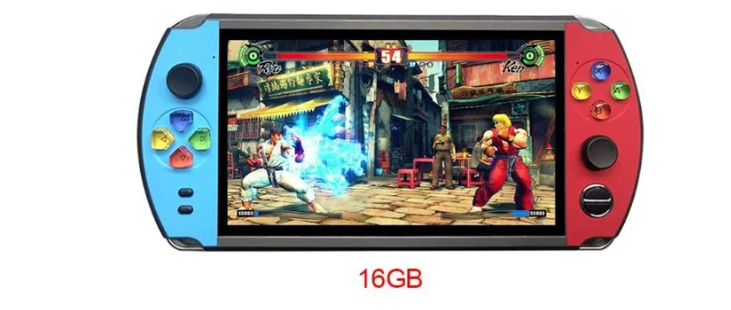 16GB version Новинка Powkiddy X19 Ностальгический ретро HD 7 дюймов Большой экран портативная игровая консоль двойной рокер дизайн для FC arcade CPS NEOGEO - Цвет: 16GB version