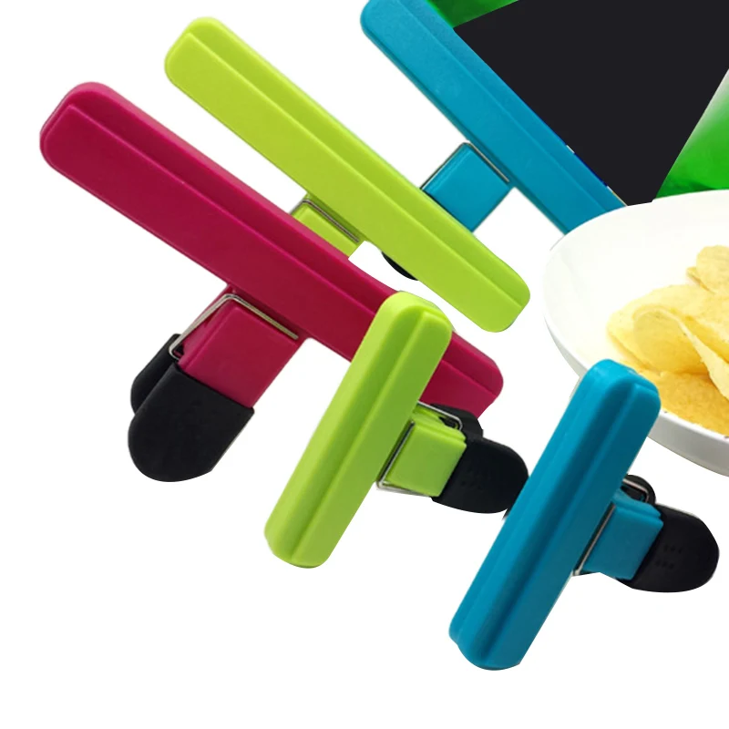 6Pcs Plastic Bag Clips Reusable Snack Sealing Clamp Household Kitchen Storage Clips Food Moisture-Proof Close Clip