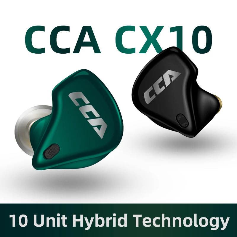 Гибридные беспроводные наушники вкладыши CCA CX10 8BA + 2DD с драйвером игровая