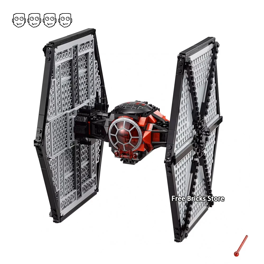 Fit Star Series Wars 75211, имперские фигурки истребителя галстука, 75101, сделай сам, развивающие строительные блоки, игрушки для детей, подарки, Bela 10900