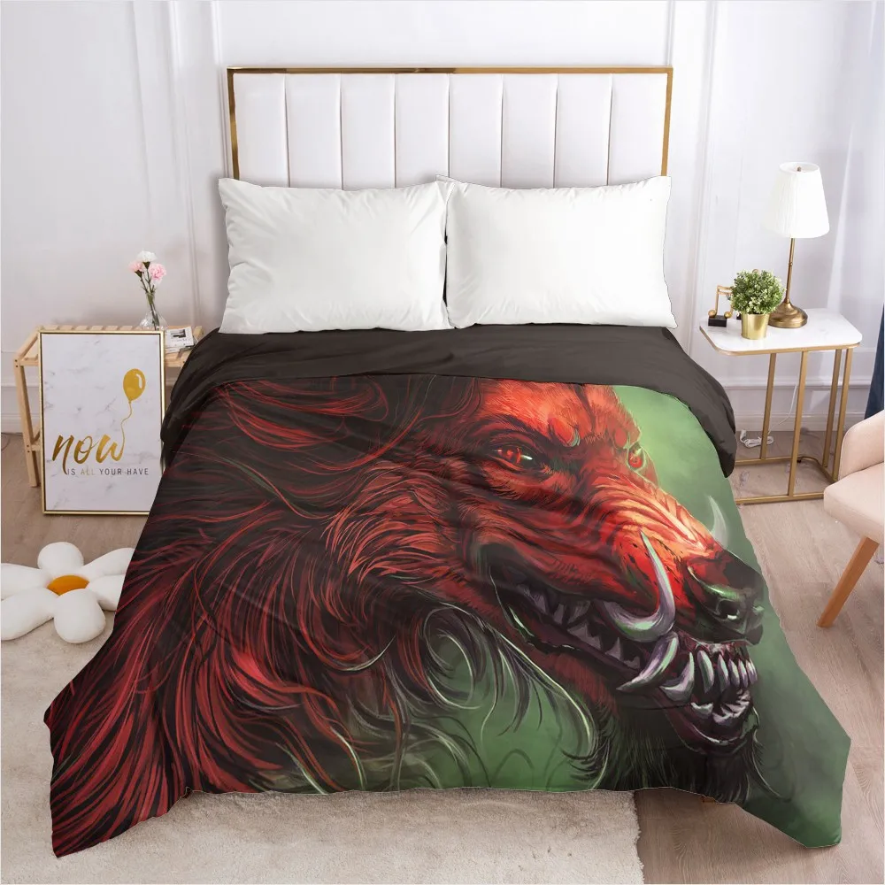 3D комфортный чехол пододеяльник покрывало постельное белье с рисунком животных