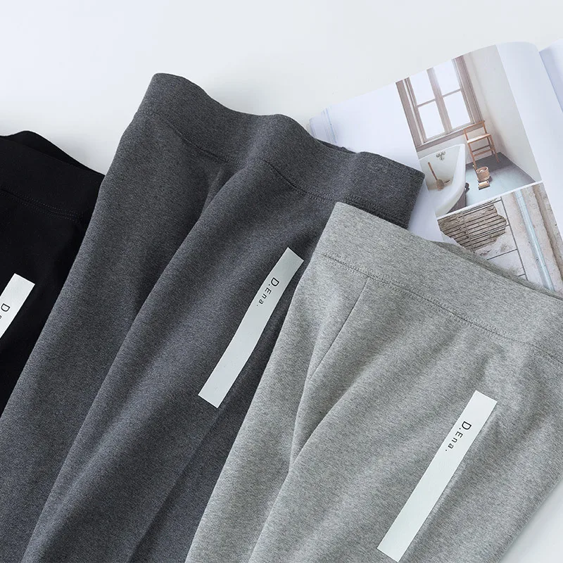 Korean Version Pure Cotton Underpants External Wear Women High Waist Body Repair Small Foot Pants Fitness Leggings