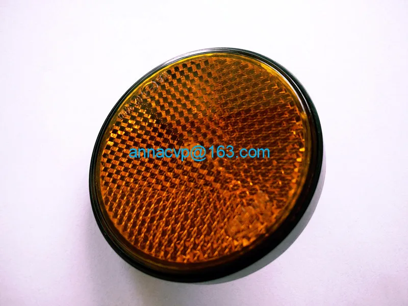 trailer round reflector light lamp trailer parts AMBER (4)