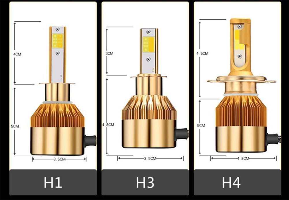 ECAHAYAKU 2 предмета H4 светодиодный 72W фары для автомобиля, светодиодный головной светильник H7 H11 H1 H3 H27 881 HB3/9005 HB4/9006 9012 двойной Цвет Светодиодный Светильник 3000K 6000K