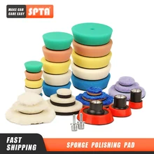

(Bulk Sales 4Set & 20Sets) SPTA 32Pcs 1"/2"/3"T-shape Car Detail Polishing Buffing Pads For Car Polisher Electric Drill