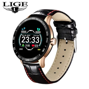 

LIGE New Smart Watch Men Heart Rate Blood Pressure Monitor Waterproof Smartwatch Alarm Clock Pedometer Sport Multifunction Mode