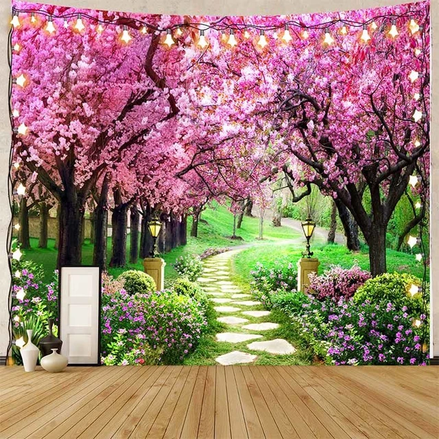 Tapisserie Murale De Paysage De Fenêtre, Toile De Fond Murale, Trou  D'arbre, Forêt, Four, Décor Mural, Grande Taille - Tapisserie - AliExpress