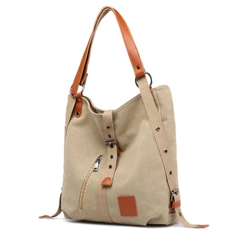 

Hot Selling Vintage 2 Way Canvas Totes Bag Large Canvas Duffel Bag Travel Tote Weekend Bags for Women -B5