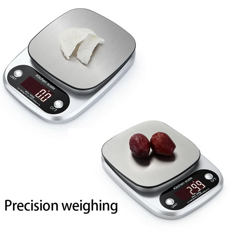 

Digital Kitchen Scale 10kg Food Scale Multifunction Weight Scale Electronic Baking & Cooking Scale with LCD Display Silver