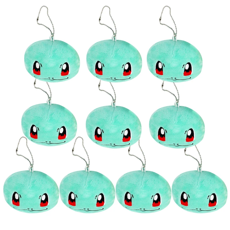 8 см, 10 шт./лот Squirtle аниме симпатичная цепочка для ключей плюшевые подвески мягкие мягкая игрушка кукла подарки для детей