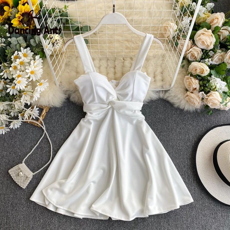 Женское ТРАПЕЦИЕВИДНОЕ ПЛАТЬЕ С V-образным вырезом и открытой спиной без рукавов