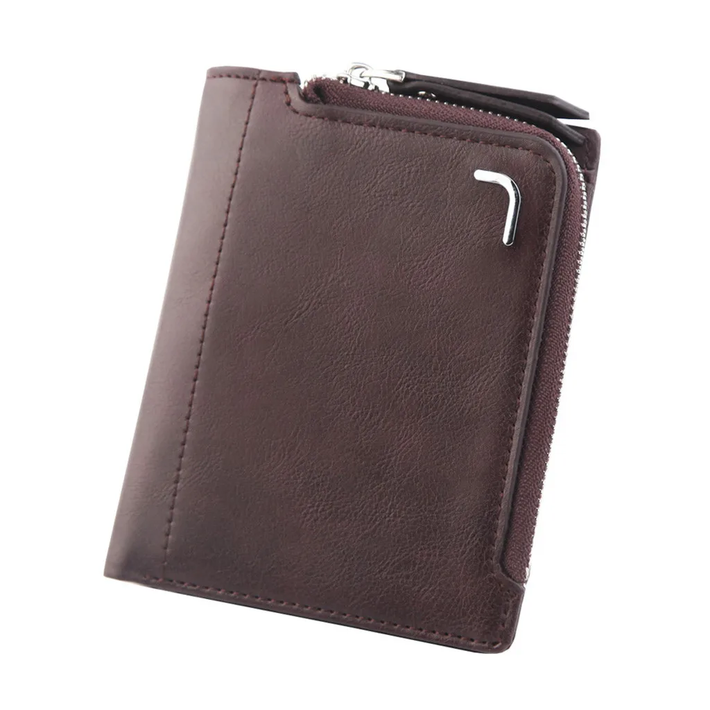 

Casual Men's Wallets Leather Solid Luxury Wallet Men Pu Leather Slim Short Purses Credit Card Holder Business Male Wallet