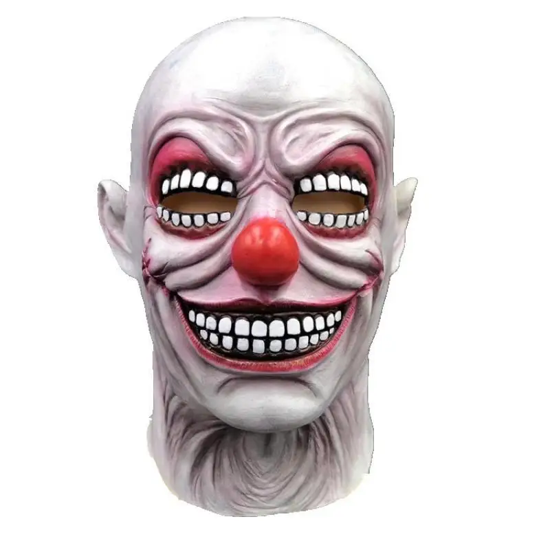 Хэллоуин костюм Клоун Маска латексная маска для хеллоуина страшная злой клоун латексная резиновая маска для взрослых смайлик клоун