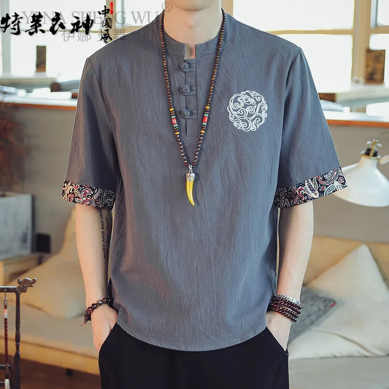 Japanese Samurai Traditional Style Kimono Casual Shirt Fashion Jackets Men Chinese Streetwear Loose Shirt Clothing Tops