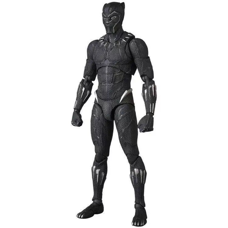 16cm Avengers Endgame 4 Infinity War Mafex 091 Black Panther Action Figure PVC Movable collection of toy gifts